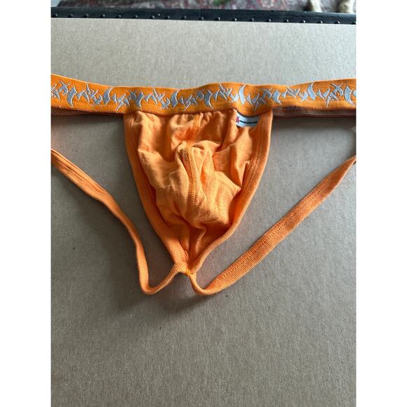 VTG RARE WAXX jockstrap men’s underwear orange XL - Picture 1 of 5